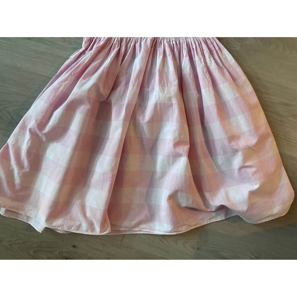 Darling Mae Ricrac & Ruffles Size 10 Mary Ann Pink White Plaid Gingham Dress - Picture 7 of 9